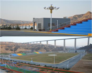 廣場高桿燈、中華燈-陜西渭南合陽特警訓練基地廣場照明